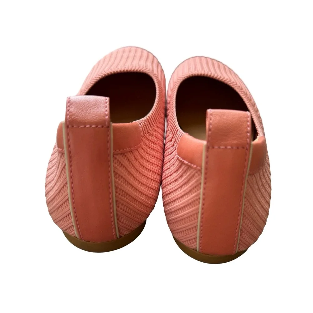 Everlane The Day Glove ReKnit Ballet Flats Pink Coral Knit Shoes Womens 9